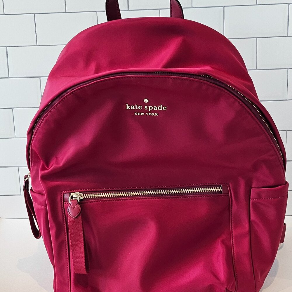 BRAND NEW Kate Spade Chelsea Nylon Maroon Backpack
